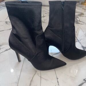 Aldo Black Satin Women's Boots